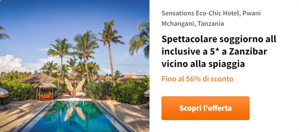 Spettacolare soggiorno all inclusive a 5* a Zanzibar vicino alla spiaggia
