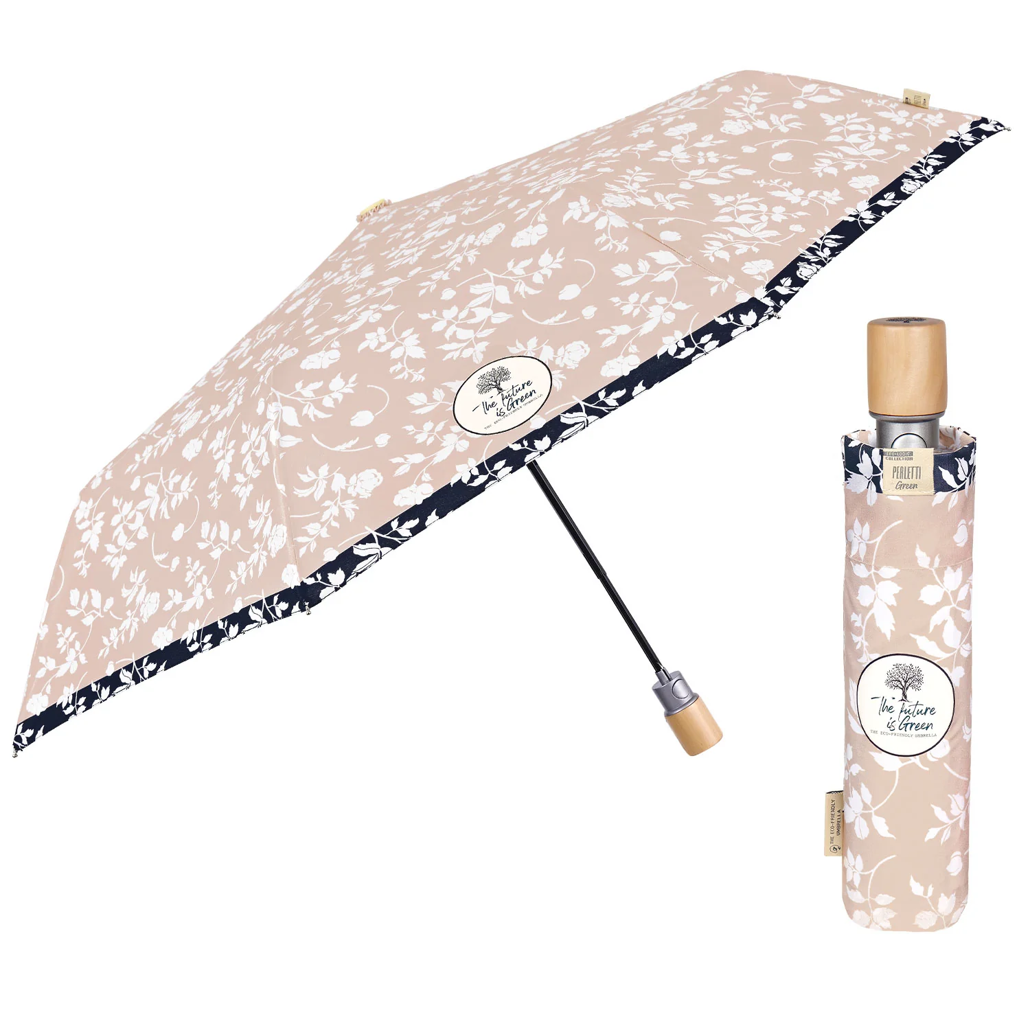 Image of Ombrello Green Automatico Fiore Bianco