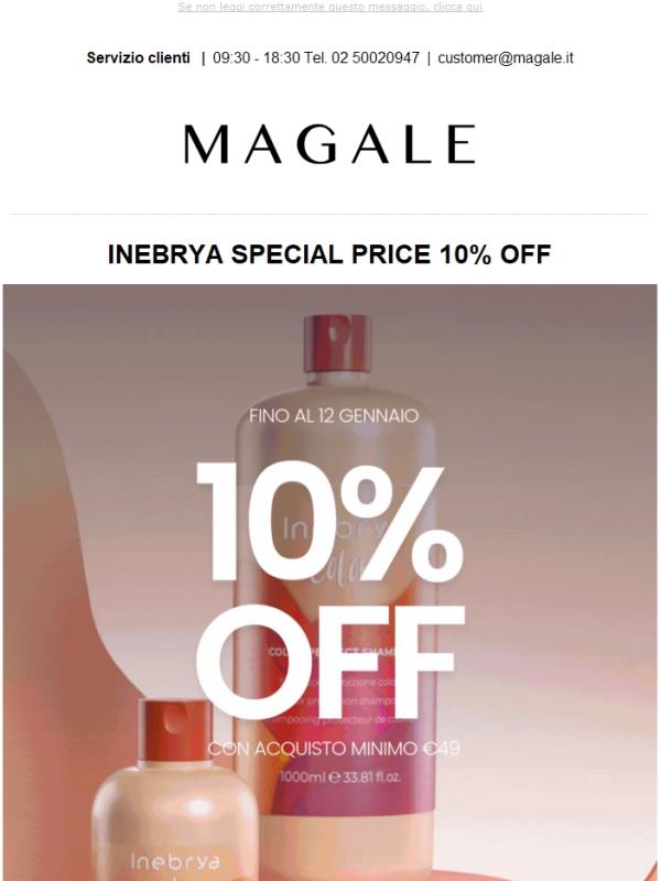 Special price -10% su Inebrya💜🧡