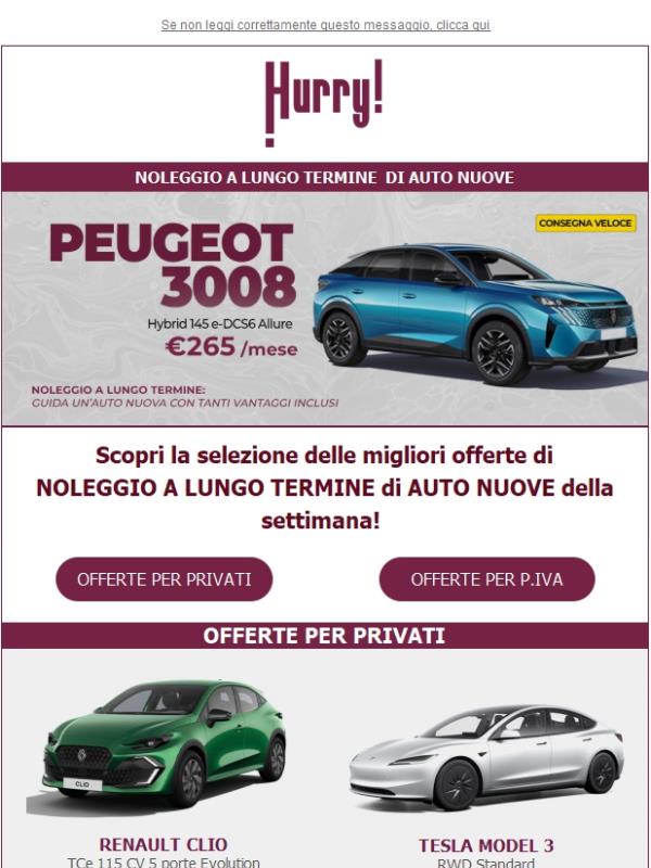 🚘HURRY! Noleggio | Le MIGLIORI OFFERTE della settimana 🚘 Scopri tutte le auto a noleggio a prezzi scontati!