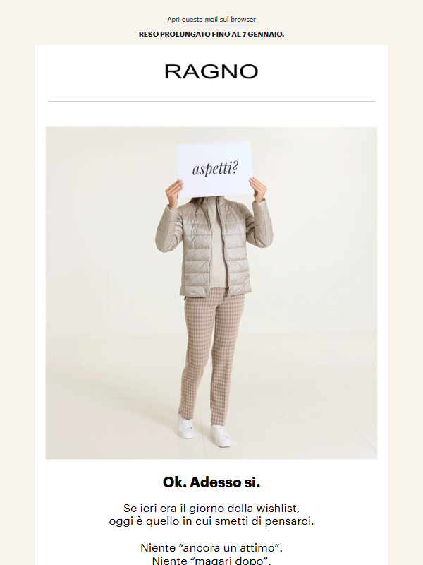 Iniziano i saldi -50%! Tu cosa aspetti?