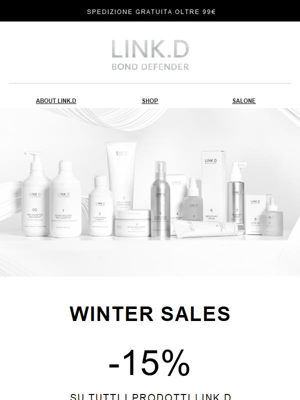 -15% su tutto ❄️ Winter Sales LINK.D