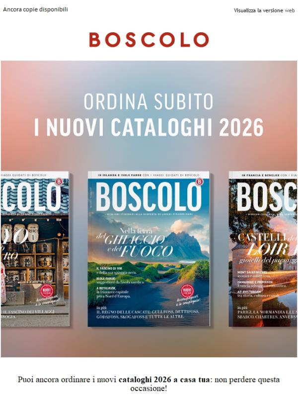 Ordina i Cataloghi 2026 a casa tua