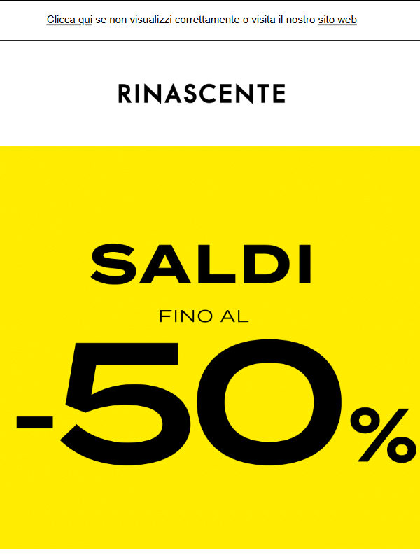 I Saldi continuano, sconti fino al 50%