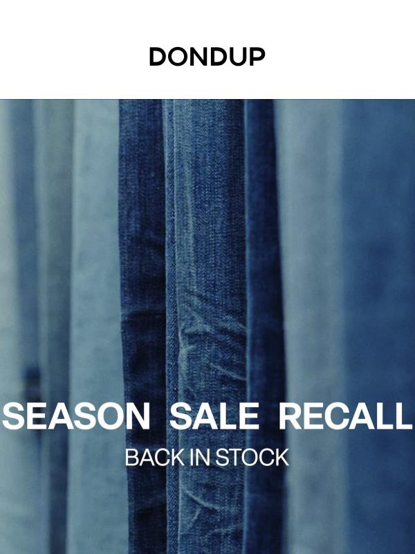 Season Sale | Back in Stock