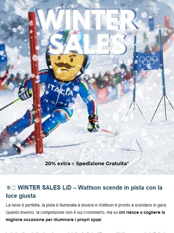 WINTER SALES ❄️ Wattson scende in pista con il 20% EXTRA