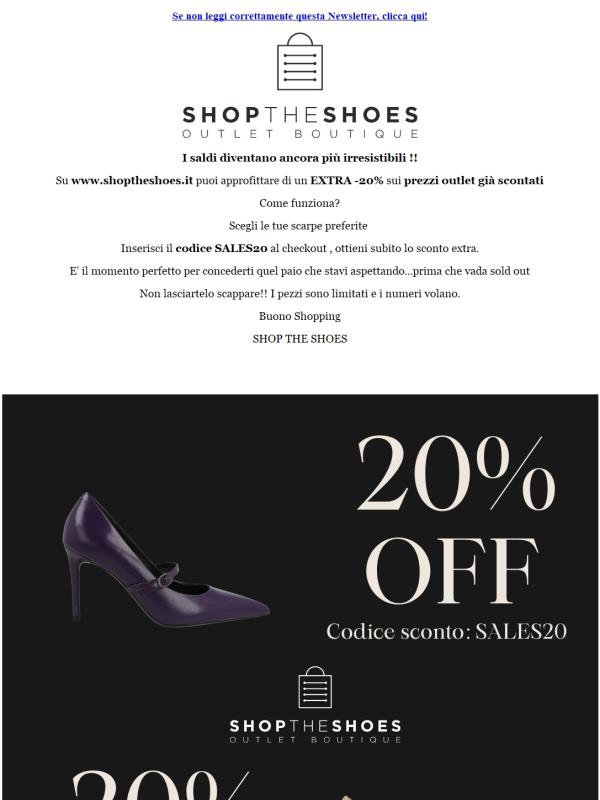 I tuoi SALDI preferiti, ora con un extra -20%!