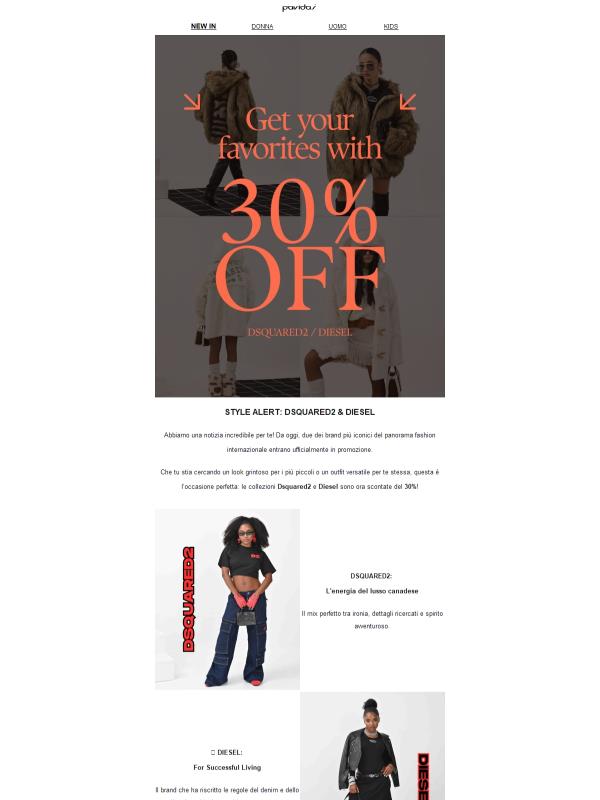 ⚡️ STYLE ALERT: DSQUARED2 & DIESEL AL -30%!