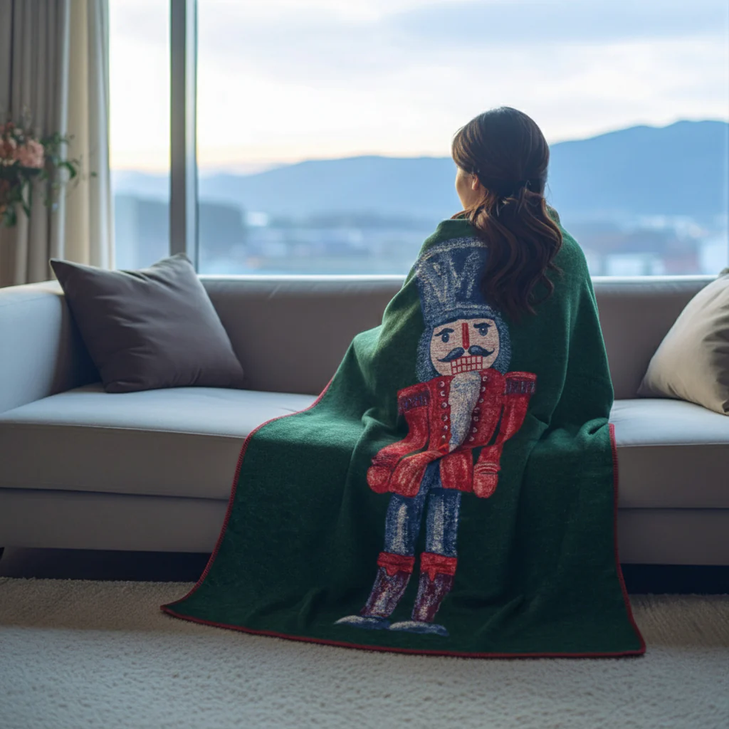 Image of Plaid in Lana Cotta <br>con Schiaccianoci - <b>Nutcracker