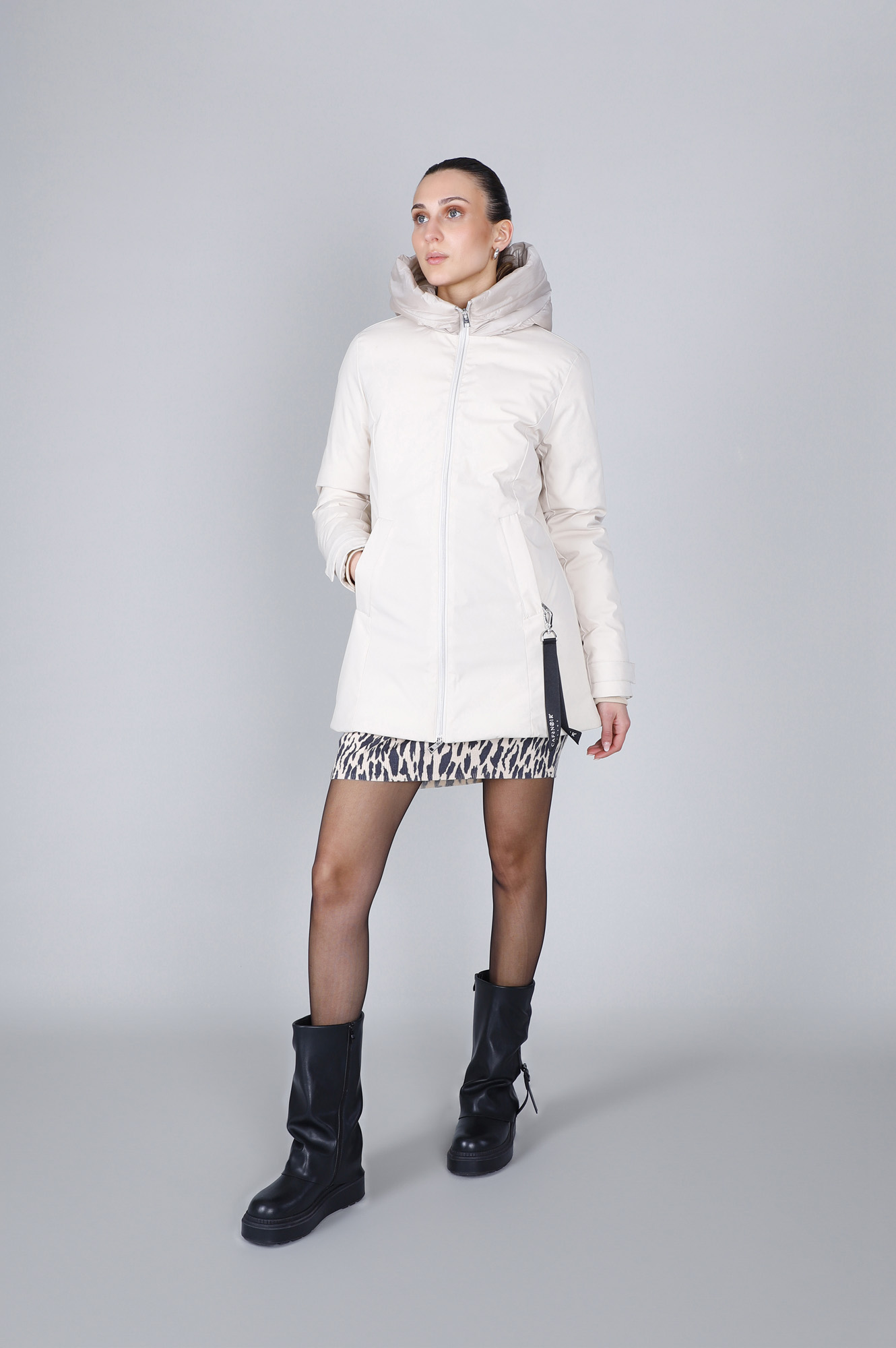 Image of piumino bimateriale avvitato avena