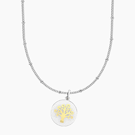 Collana INTRECCIO  con ciondolo INIZIALE