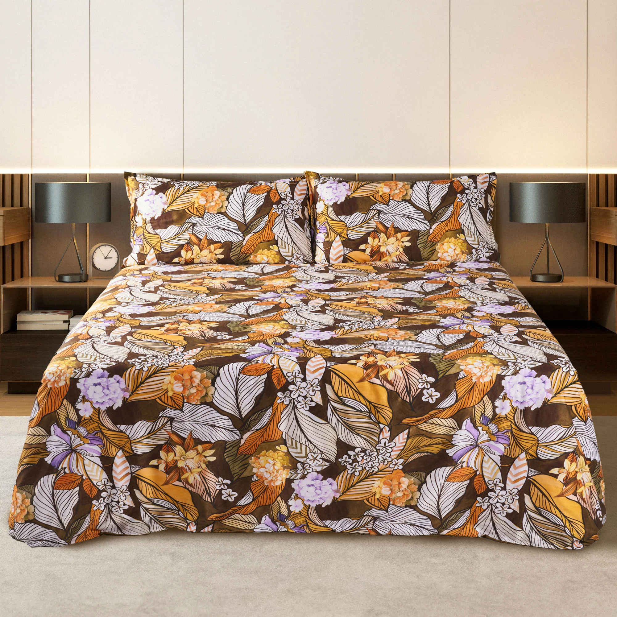 Image of Parure Copripiumino in Percalle <br>di Cotone - <b>Sinaloa