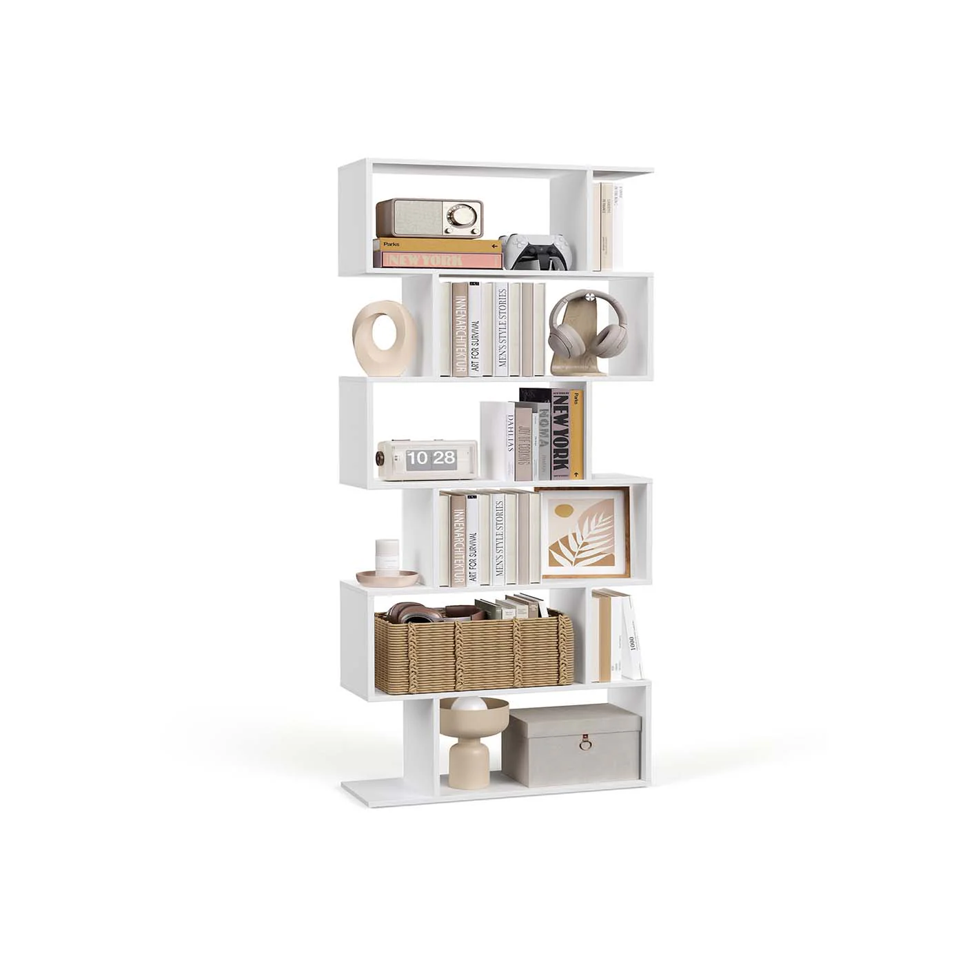 Image of Libreria Scaffale da Terra Decorativa per Soggiorno Camera da Letto