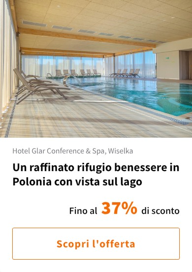 Un raffinato rifugio benessere in Polonia con vista sul lago