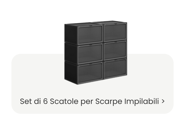 Set di 6 Scatole per Scarpe Impilabili