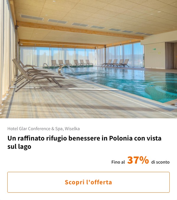 Un raffinato rifugio benessere in Polonia con vista sul lago