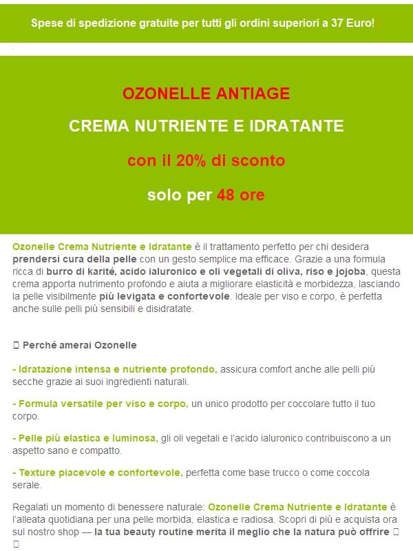 Scopri Ozonelle Antiage: idratazione profonda per viso e corpo 🌿
