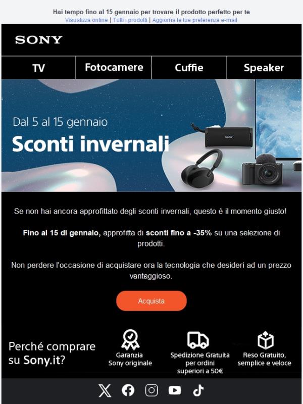 ⏳ Gli sconti invernali continuano: sconti fino a -35%