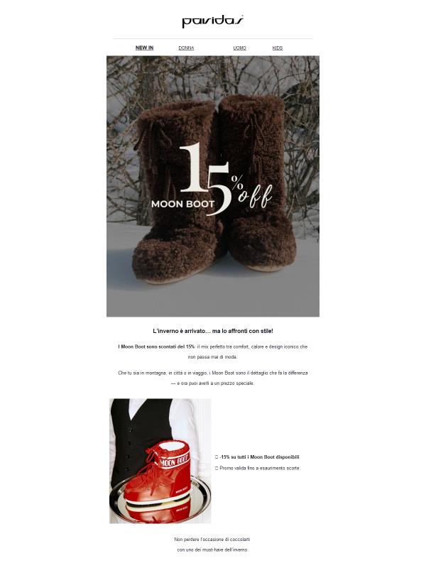 ❄️ Moon Boot -15%: l’inverno è più caldo (e più conveniente)