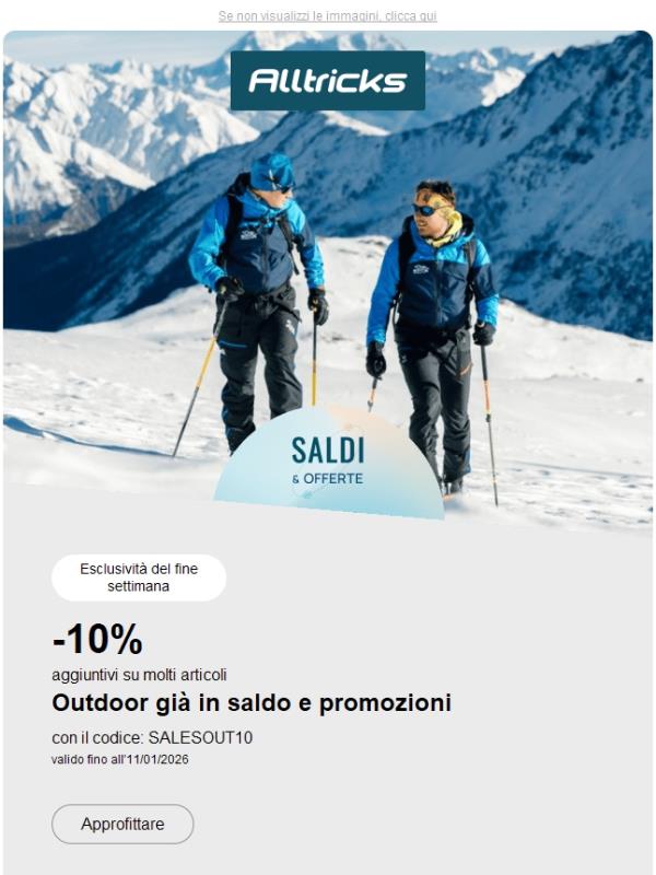 Iniziano i saldi Outdoor! ❄️
