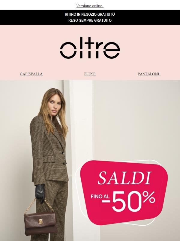 Rientro con stile: saldi fino al -50% + extra -20%