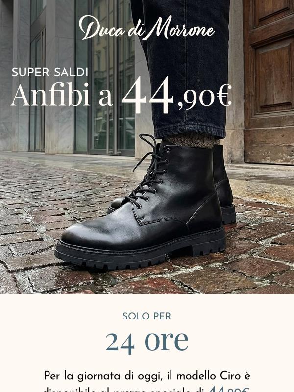Super Saldi: Anfibi a 44,90€