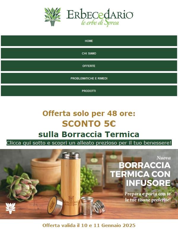 Borraccia Termica, tisane sempre con te... e oggi risparmi 5€ 🍃