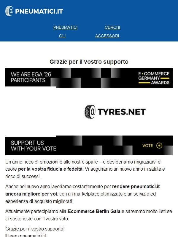 Grazie per il vostro supporto