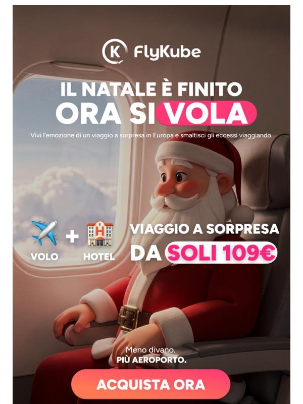 Dopo Natale, inizia il bello con FlyKube ✈️