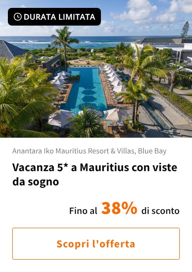 Vacanza 5* a Mauritius con viste da sogno