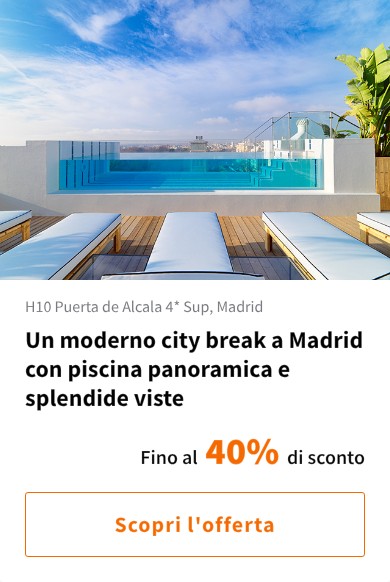 Un moderno city break a Madrid con piscina panoramica e splendide viste