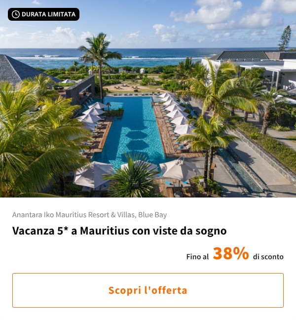 Vacanza 5* a Mauritius con viste da sogno