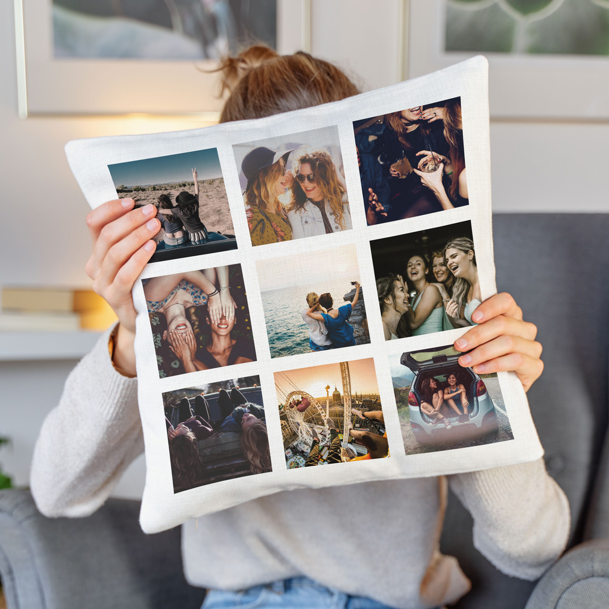 Image of Federa per Cuscino Personalizzabile con 9 Immagini 