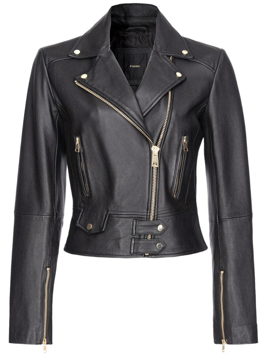 Image of Sensibile Giacca biker in nappa