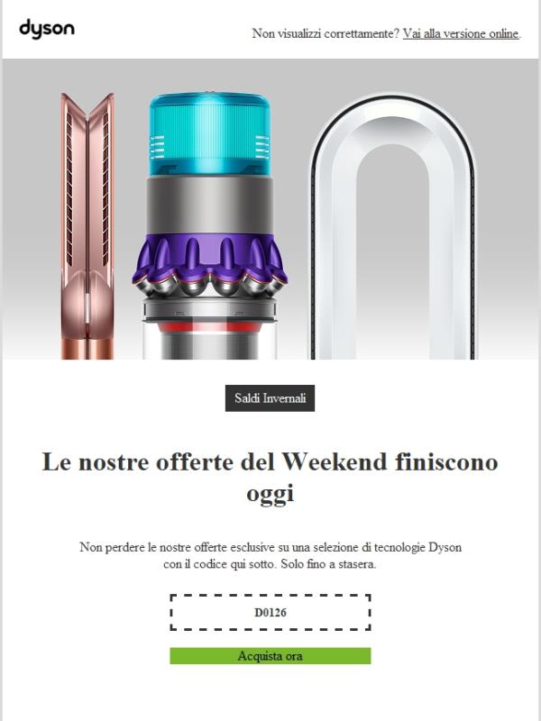 Saldi Invernali : Le nostre offerte esclusive finiscono oggi