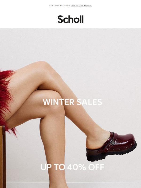 Winter comfort, now up to 40% off