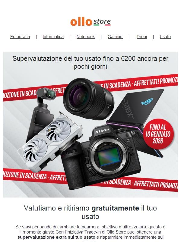 ♻️ Trade-In Ollo Store: ancora pochi giorni per risparmiare