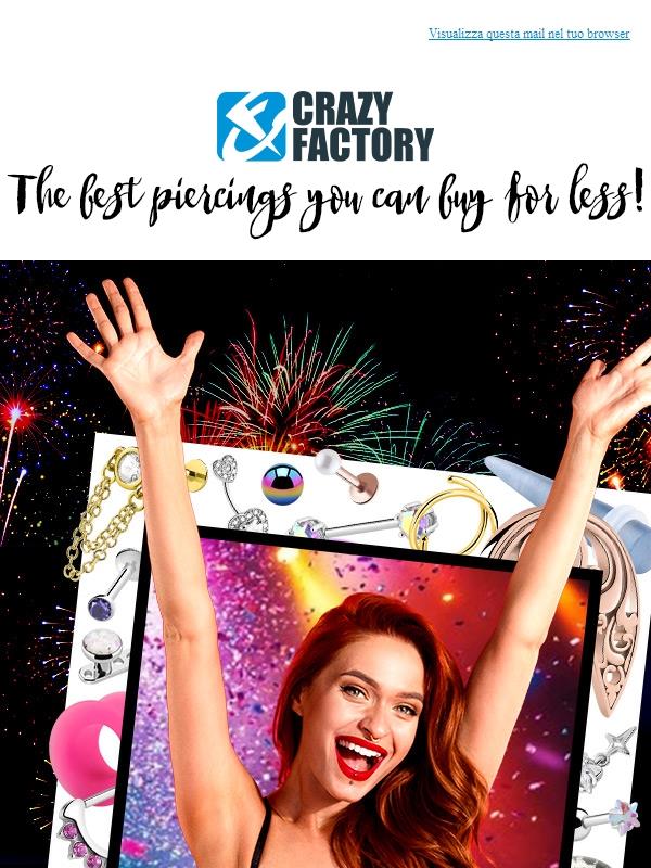 📢 Lo sconto del 26% sui piercing termina a mezzanotte,