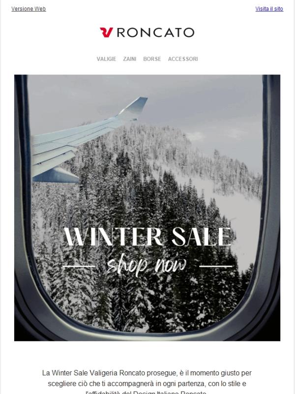 Winter Sale Valigie fino -50%!