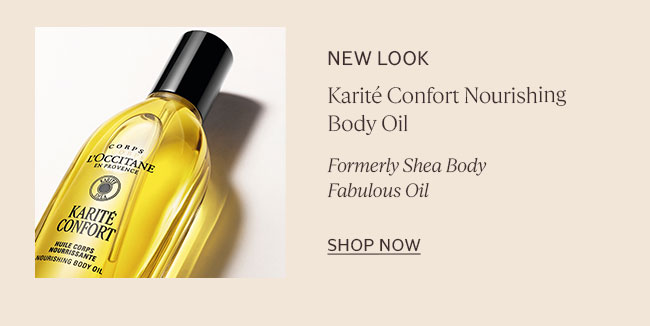 NEW LOOK | KARITÉ CONFORT NOURISHING BODY OIL | FORMERLY SHEA BODY FABULOUS OIL | SHOP NOW