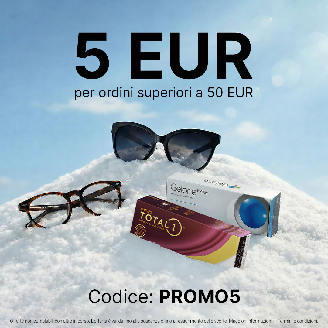 5 eur di sconto per ordini superiori a 50€. codice promo5