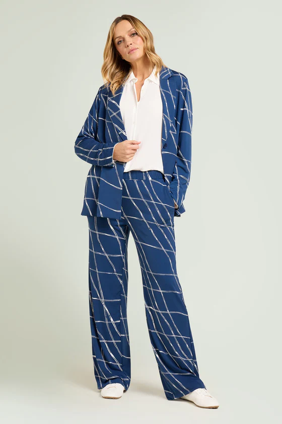 PANTALONI PULL-ON IN JERSEY STAMPATO