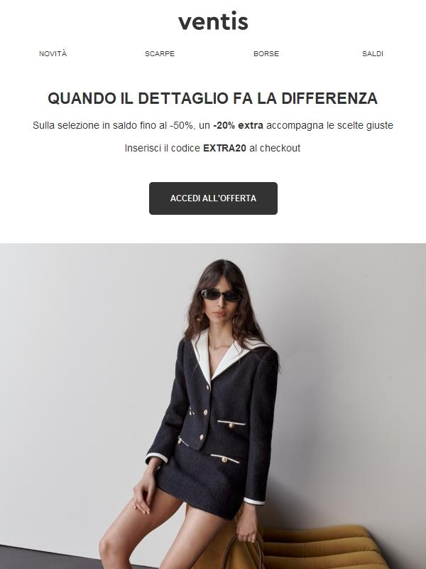 -20% extra sui saldi selezionati