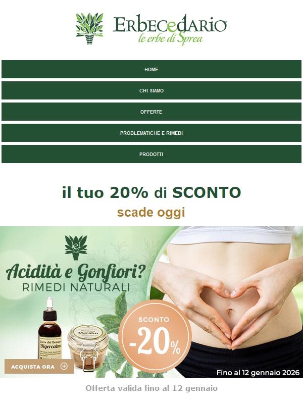 Ultime ore per rimediare alle abbuffate delle feste 😅 -20% solo fino a stasera!