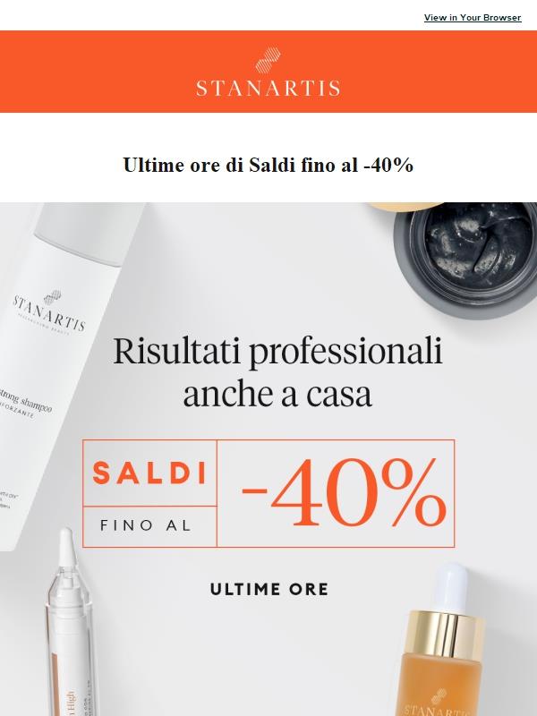 Corri! Ultime ore di Saldi fino al -40%🟠