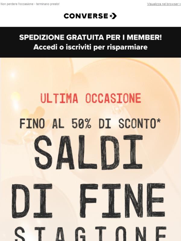 Extra 10% di sconto sui nostri saldi
