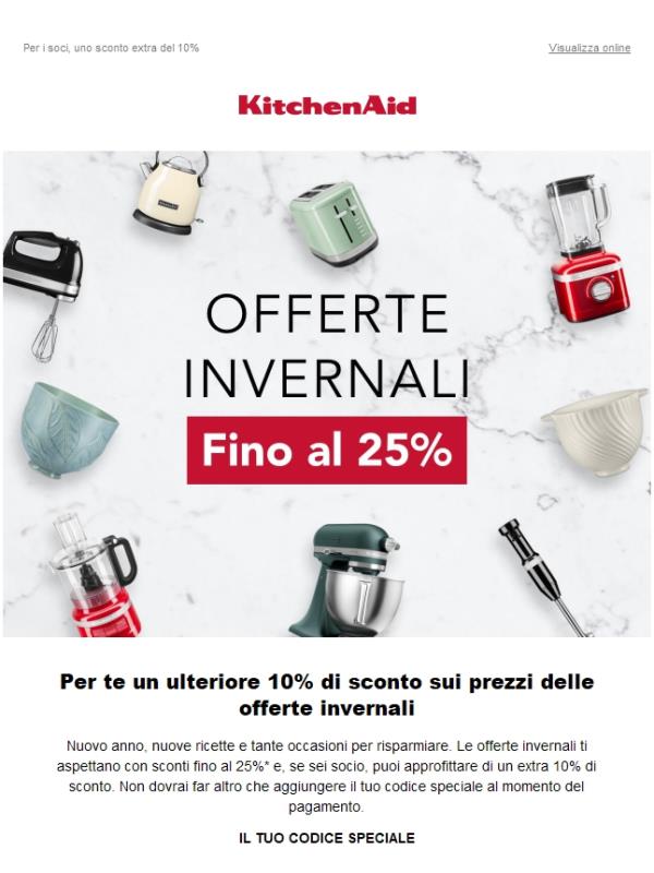 ❄️ Sono arrivate le offerte invernali: sconti fino al 25% ❄️