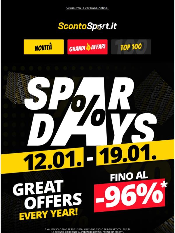 I 🖤 Spardays 🖤 sono iniziati!
