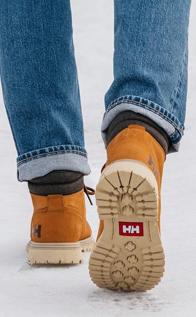 Warm footwear for him