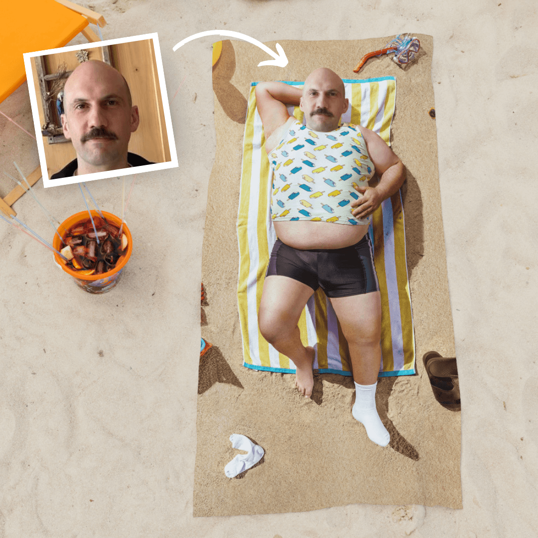 Image of Asciugamano Personalizzato con Corpi da Sogno